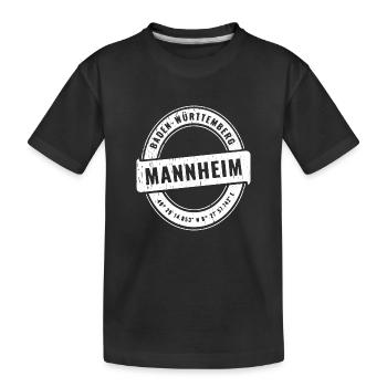 Mannheim - Kinder Premium Bio T-Shirt - Schwarz - Vorne