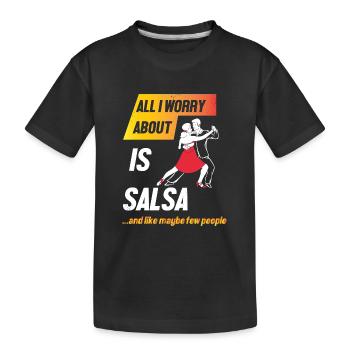 Danseuse de salsa Danseuse - T-shirt bio Premium Enfant - noir - Devant