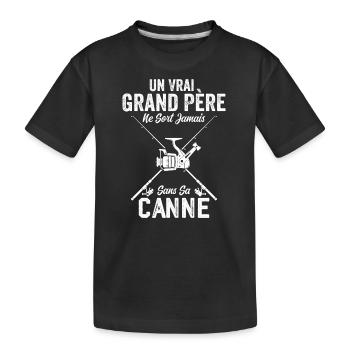 Ein echter Fischer-Großvater - Kinder Premium Bio T-Shirt - Schwarz - Vorne