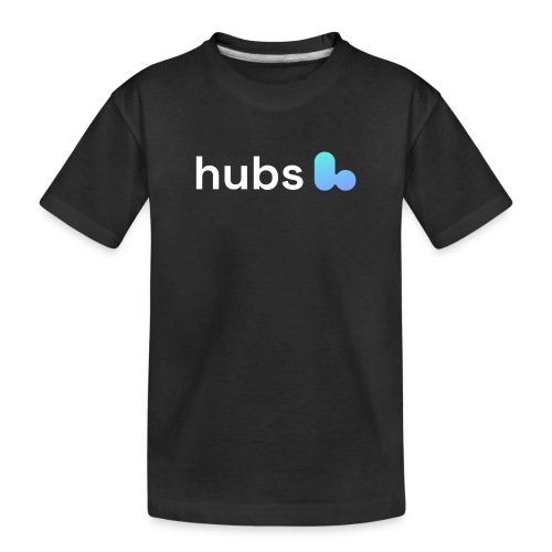 Hubs Logo White - Kids' Premium Organic T-Shirt