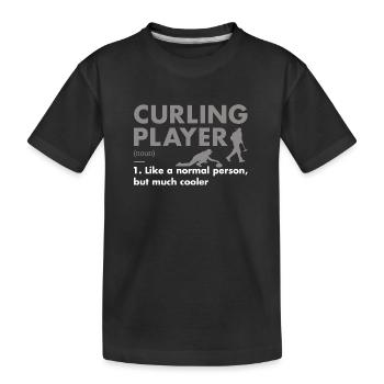 Sport Player Definition Curling - Kids' Premium Organic T-Shirt - black - Front