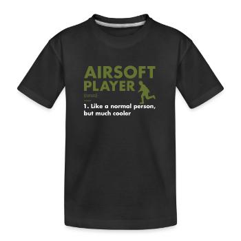 Sport Player Definition Airsoft - Kids' Premium Organic T-Shirt - black - Front