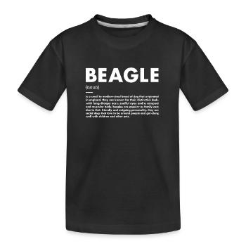 Beagle Definition - Kinder Premium Bio T-Shirt - Schwarz - Vorne