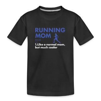 Sport Mom Running - Kids' Premium Organic T-Shirt - black - Front