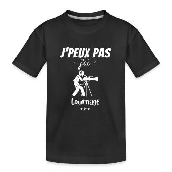 Ich kann nicht, ich habe gefilmt - Kinder Premium Bio T-Shirt - Schwarz - Vorne