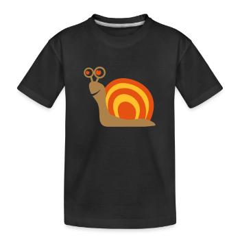 escargot cadeau - T-shirt bio Premium Enfant - noir - Devant