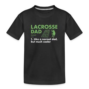 Sport Dad Definition Lacrosse - Kids' Premium Organic T-Shirt - black - Front