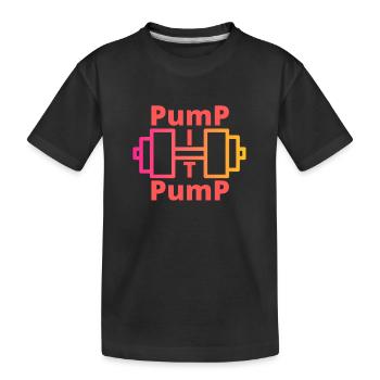 Pump it Pump - Kinder Premium Bio T-Shirt - Schwarz - Vorne