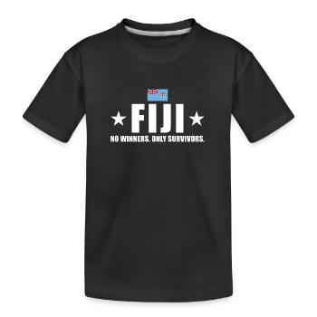 Fidji Pas de vainqueurs seulement des survivants Fidji Rugby - T-shirt bio Premium Enfant - noir - Devant
