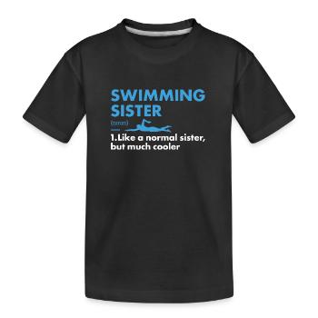 Sport Sister Swimming - Kinder Premium Bio T-Shirt - Schwarz - Vorne