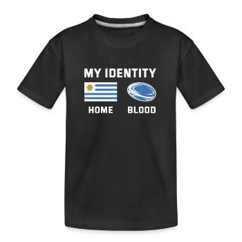 Mon identité Uruguay Rugby - T-shirt bio Premium Enfant - noir - Devant