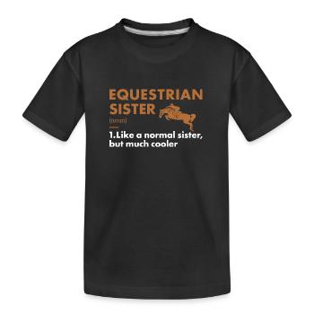 Sport Sister Definition Equestrian - Kids' Premium Organic T-Shirt - black - Front