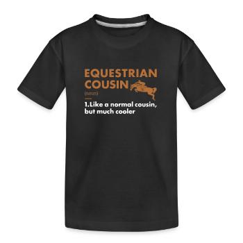 Sport Cousin Définition Équestre - T-shirt bio Premium Enfant - noir - Devant