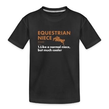 Sport Niece Definition Equestrian - Kids' Premium Organic T-Shirt - black - Front