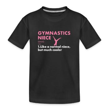 Sport Niece Gymnastics - Kids' Premium Organic T-Shirt - black - Front
