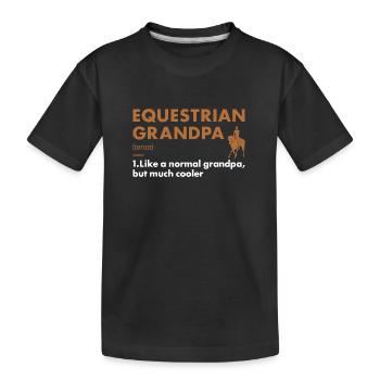 Sport Grand-père Définition Équestre - T-shirt bio Premium Enfant - noir - Devant