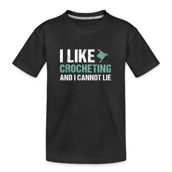 Crocheteur J’aime crocheter - T-shirt bio Premium Enfant - noir - Devant