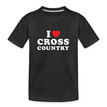 Cavalier I Love Cross Country - T-shirt bio Premium Enfant - noir - Devant