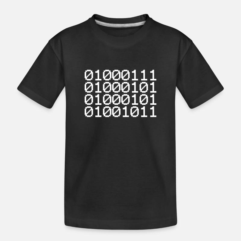BINARY GEEK - Kids' Premium Organic T-Shirt - black