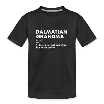 Dalmatian Grandma Definition - Kinder Premium Bio T-Shirt - Schwarz - Vorne