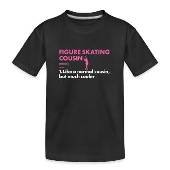 Sport Cousin Figure Skating - Kids' Premium Organic T-Shirt - black - Front