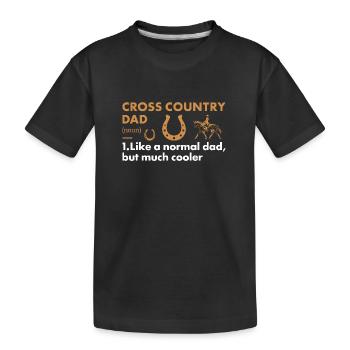 Rider Dad Definition Cross Country - Kinder Premium Bio T-Shirt - Schwarz - Vorne
