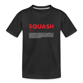 Sport Definition Squash - Kinder Premium Bio T-Shirt - Schwarz - Vorne