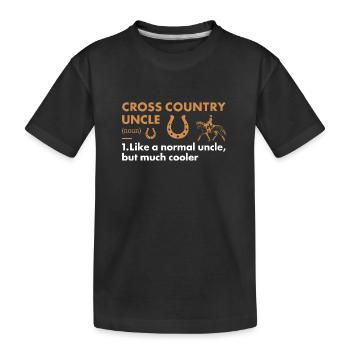 Rider Uncle Definition Cross Country - Kinder Premium Bio T-Shirt - Schwarz - Vorne