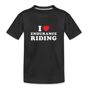 Rider I Love Endurance Riding - Kids' Premium Organic T-Shirt - black - Front