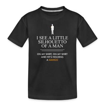 Silhouette Mango Zitat - Kinder Premium Bio T-Shirt - Schwarz - Vorne