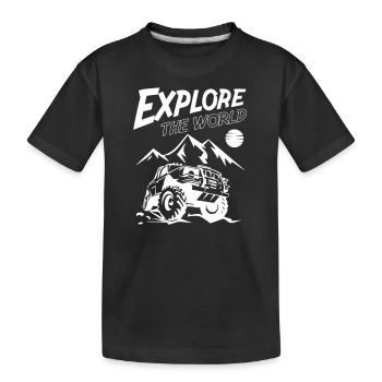 Explorez les Jeeps du Monde - T-shirt bio Premium Enfant - noir - Devant