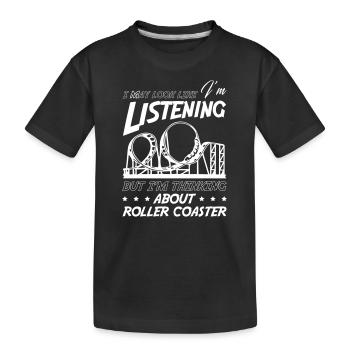 Je pense à Roller Coaster - T-shirt bio Premium Enfant - noir - Devant