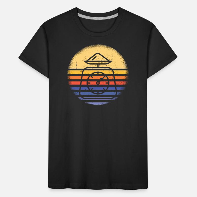 Baker Retro Sunset Baking Kinder Premium Bio T-Shirt