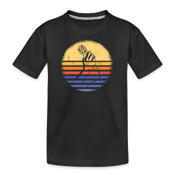 Comedian Retro Sunset Stand Up Comedy - Kinder Premium Bio T-Shirt - Schwarz - Vorne