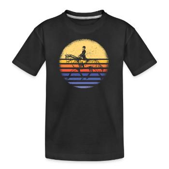 Reining Pur Retro Sunset - T-shirt bio Premium Enfant - noir - Devant