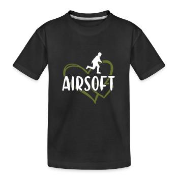 Sport Heart Airsoft - Kids' Premium Organic T-Shirt - black - Front