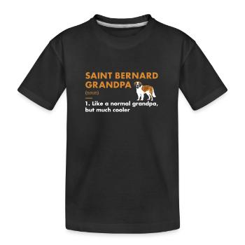 Définition de grand-père Saint-Bernard - T-shirt bio Premium Enfant - noir - Devant