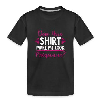 Schwangeres Hemd lässt mich dieses Hemd aussehen - Kinder Premium Bio T-Shirt - Schwarz - Vorne