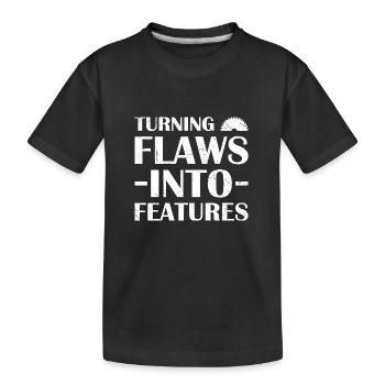 Un charpentier transforme les défauts en caractéristiques Travail du bois - T-shirt bio Premium Enfant - noir - Devant