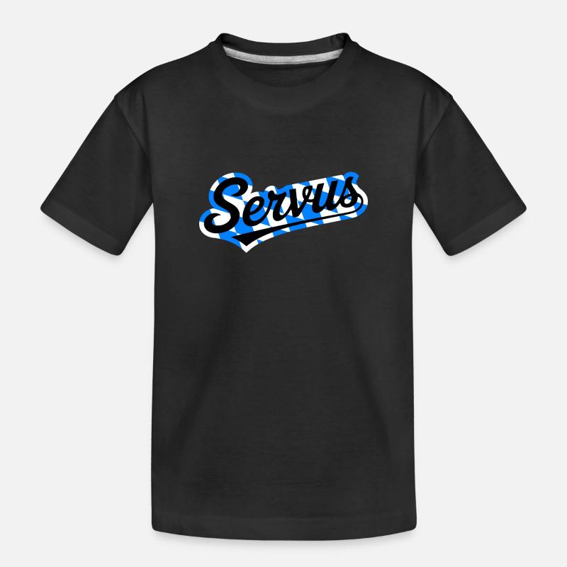 Servus - Kinder Premium Bio T-Shirt - Schwarz