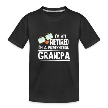 Cadeau de retraite de grand-père professionnel à la retraite - T-shirt bio Premium Enfant - noir - Devant