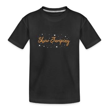 Saut d’obstacles Saut d’obstacles - T-shirt bio Premium Enfant - noir - Devant