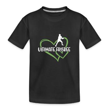 Sport Heart Ultimate Frisbee - T-shirt bio Premium Enfant - noir - Devant