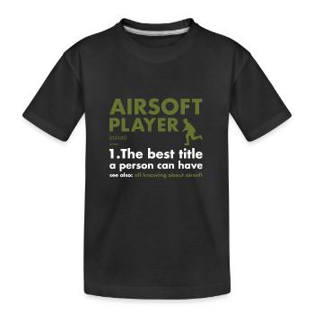 Définition du joueur de sport Airsoft - T-shirt bio Premium Enfant - noir - Devant