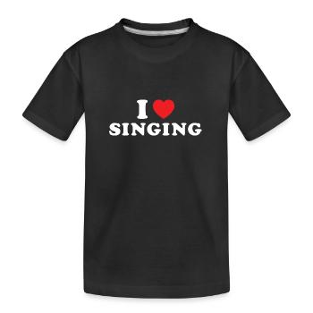 Chanteur J’aime chanter - T-shirt bio Premium Enfant - noir - Devant