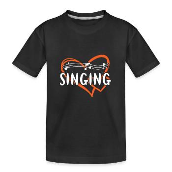 Chanteur Chant Coeur - T-shirt bio Premium Enfant - noir - Devant