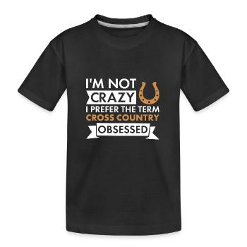 Rider Je ne suis pas fou de cross-country - T-shirt bio Premium Enfant - noir - Devant