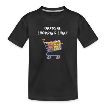 Official shopping Shirt - Kids' Premium Organic T-Shirt - black - Front