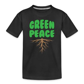 Vert Paix Nature - T-shirt bio Premium Enfant - noir - Devant