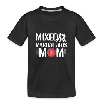 Femmes Arts Martiaux Mixtes MMA Maman Karaté Jiu-Jitsu - T-shirt bio Premium Enfant - noir - Devant